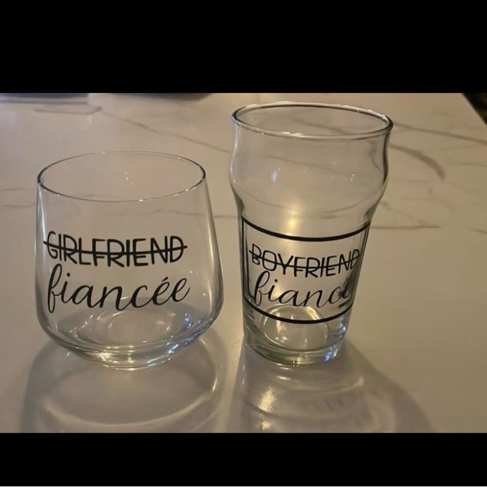 SOLD — Girlfriend and Boyfriend Glass Set